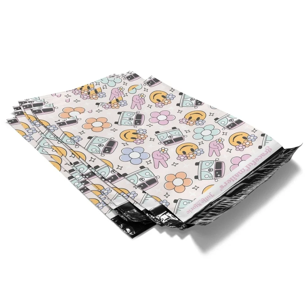 Groovy Hippie Poly Mailers 10x13 Inch 100 Pack Shipping Supplies Volkswagen‎